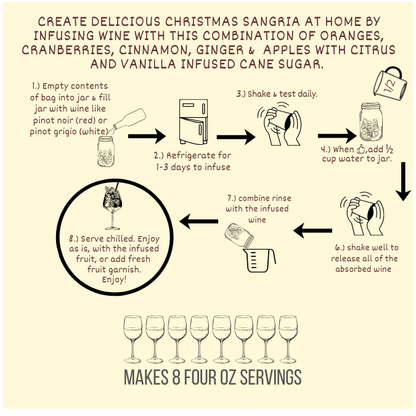 Christmas Sangria in a Jar